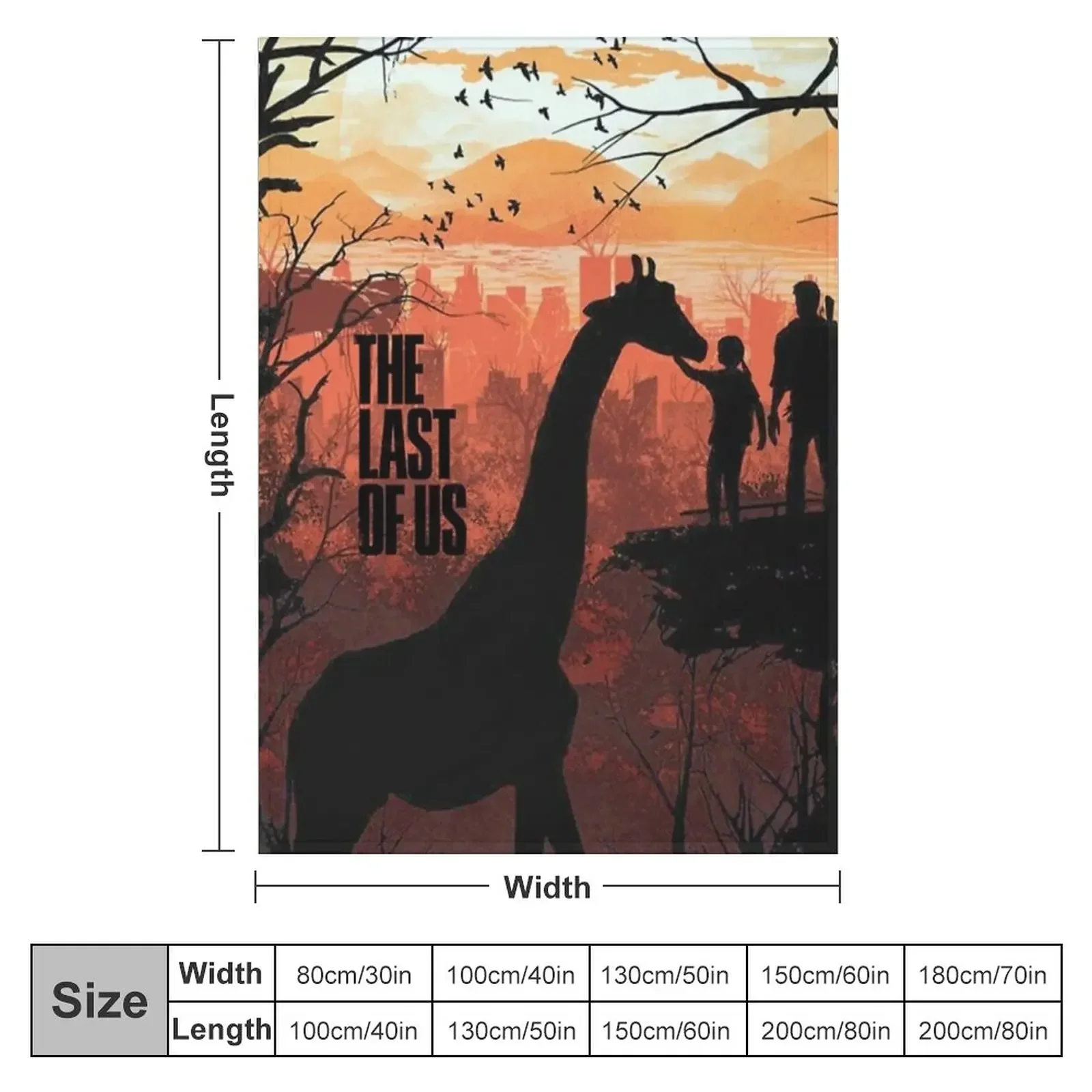 Last of Us Joel and Ellie Family Throw Blanket Personalized Gift Heavy Flannel for winter Blankets