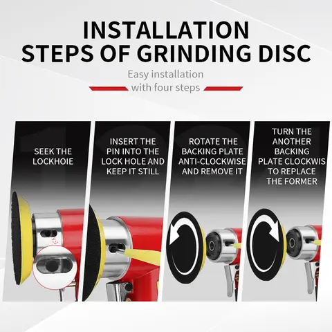 SIFANG Excenterluftslip Mini pneumatisk slipmaskin för bilpolering Höghastighetsluftdriven slipmaskin 10 best sales pneumatisk luftslipmaskin - №7