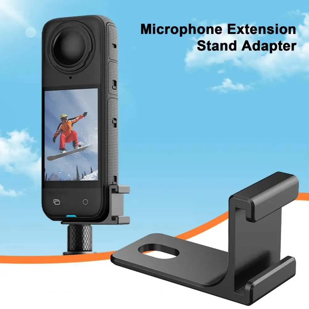 Shoe Holder Portable Shoe Extension Bracket for Insta360 X4 Action Camera Mini Size Microphone Expansion Mount for Vloggers