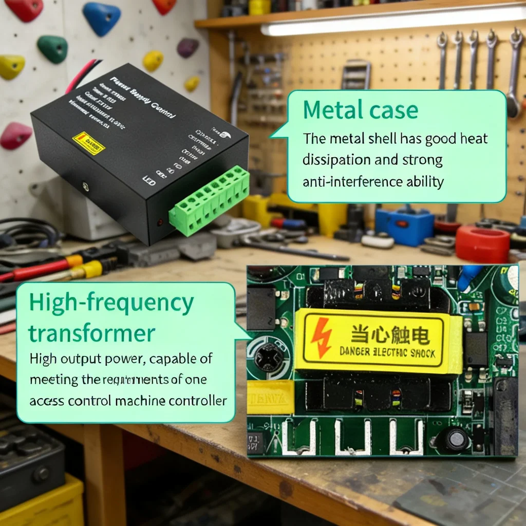 DC 12V 3.5A Access Control Power Supply - AC 100-240V Universal Input, IP65 Waterproof, Sliding/Electric Door Converter System