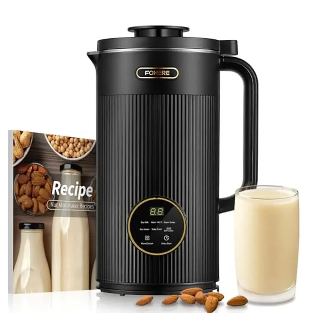 35oz 6 In 1 Automatic Nut Milk Maker 1000ml 800W Plant-Based Soy Oat Juice Baby Food Multiple Flavors Keep Warm Setting Portable