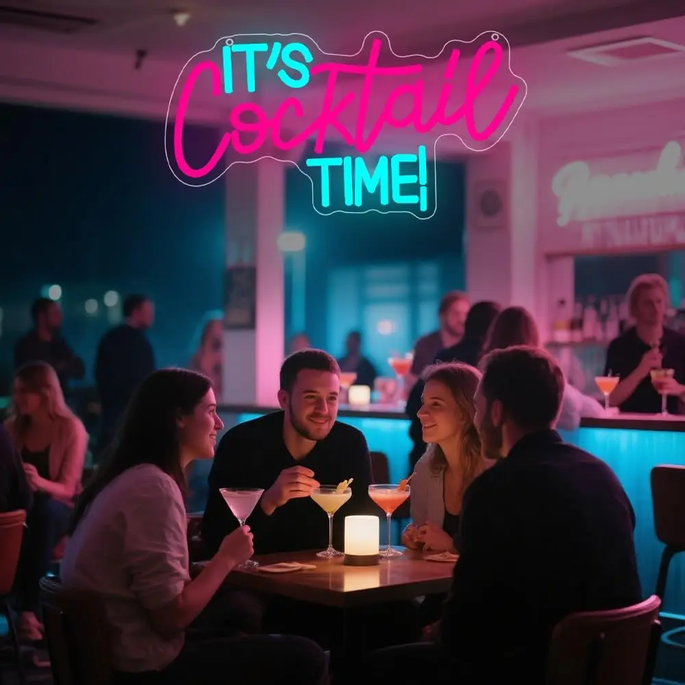 Cocktails Neon Sign USB Powered LED Neon Light for Bar Party Gaming Room Bedroom Decoration Gift Business Art Wall Light view 5