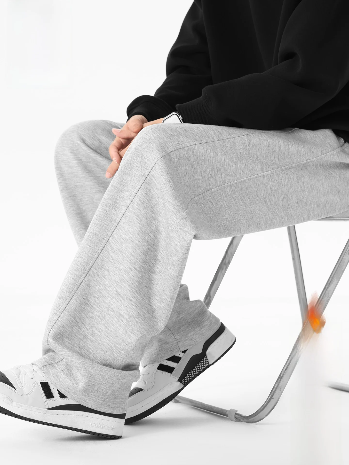 

American Sle ey Sports Casual Pants Men's Spring Loose Air Layering Straight Leg Elastic Waist Trousers