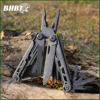 BHBT 19 in 1 Multi Tool Pliers with Damascus Blade Hoxagon Wrench Folding EDC Outdoor Camping Survival Maintenace Tools