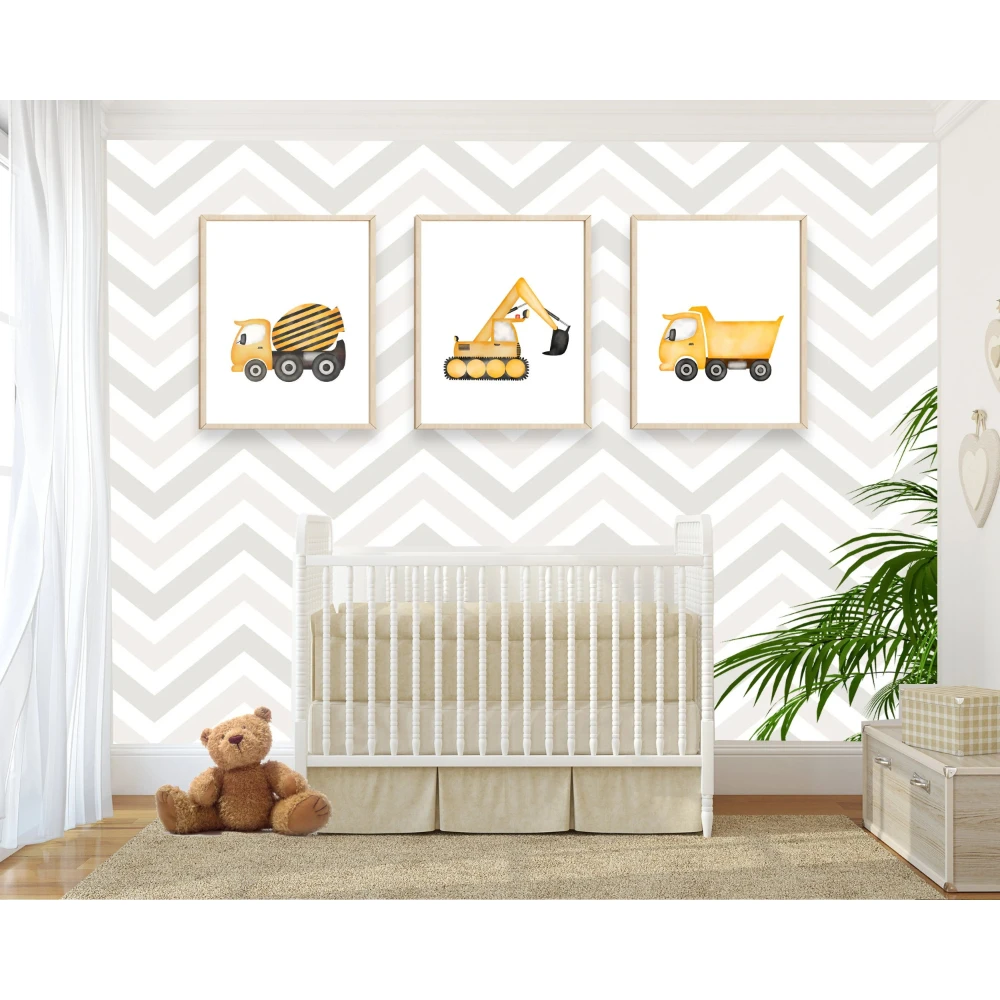 3 adet Minimalist Karikatür İn - Heavy Equipment Background incelemesi ve fiyatı