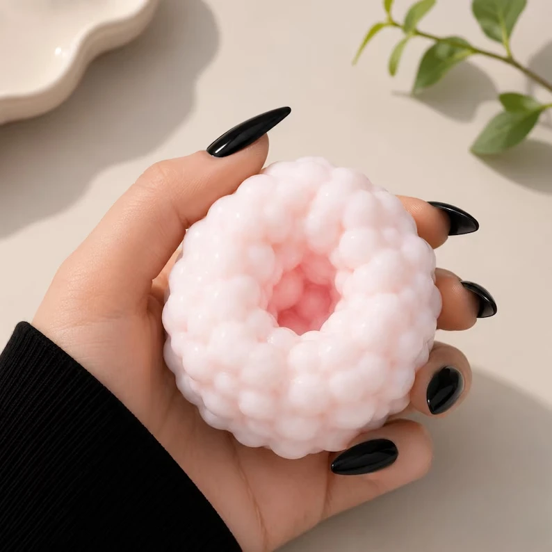 Shapeable Vacuum Squishies Sand Ball Stress Ball Noisy Ball Desktop Soothing Toy Squeezing Ball Grape Crunchy Squishy Gifts New
