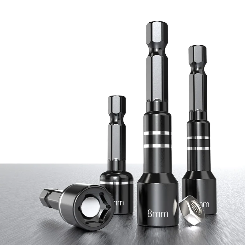 Magnetic Socket Set CR-V Steel Magnetic Nut Screwdriver Socket Bits For Power Drills Hex Shank Driver/Adapter Socket Wrench Tool