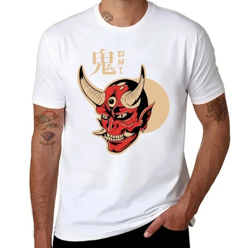 Yokai Japanese Oni Demon Tees Novelty T-shirt Round Neck  Sports  Funny Geek Fitness USA Size