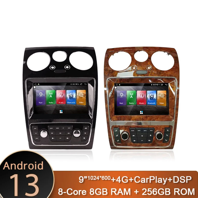 8G+128G Android 13 Car Multimedia Player For Bentley Flying Spur 2005 - 2012 GPS Navigation Video Tesla Style Car Radio Stereo