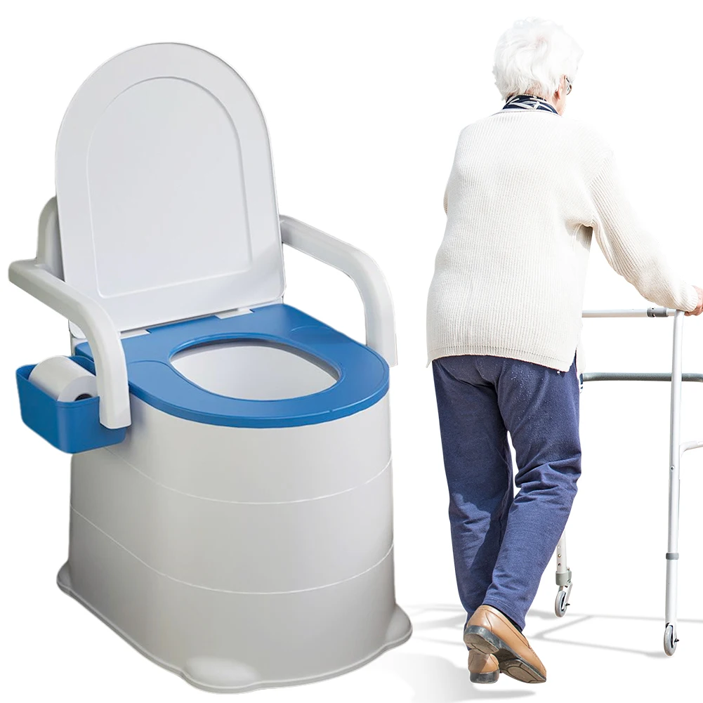 

Bedside Commode Portable Squat Toilet Non Slip Potty Chair with Armrest Bedside Toilet Portable Commode Toilet for Seniors