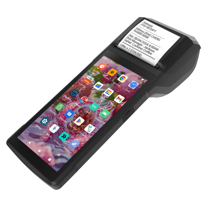 H10S Portable Android 13/14 4g POS end point payment Pos Handheld Pos with 58mm thermal printer NFC