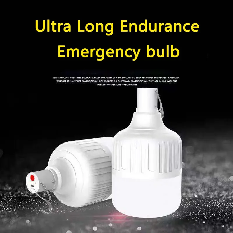 80W Portable Tent Lamp Battery Hook Lantern Rechargeable Lamp BBQ Camping Light Outdoor Bulb USB Hanging LED Emergency Lights