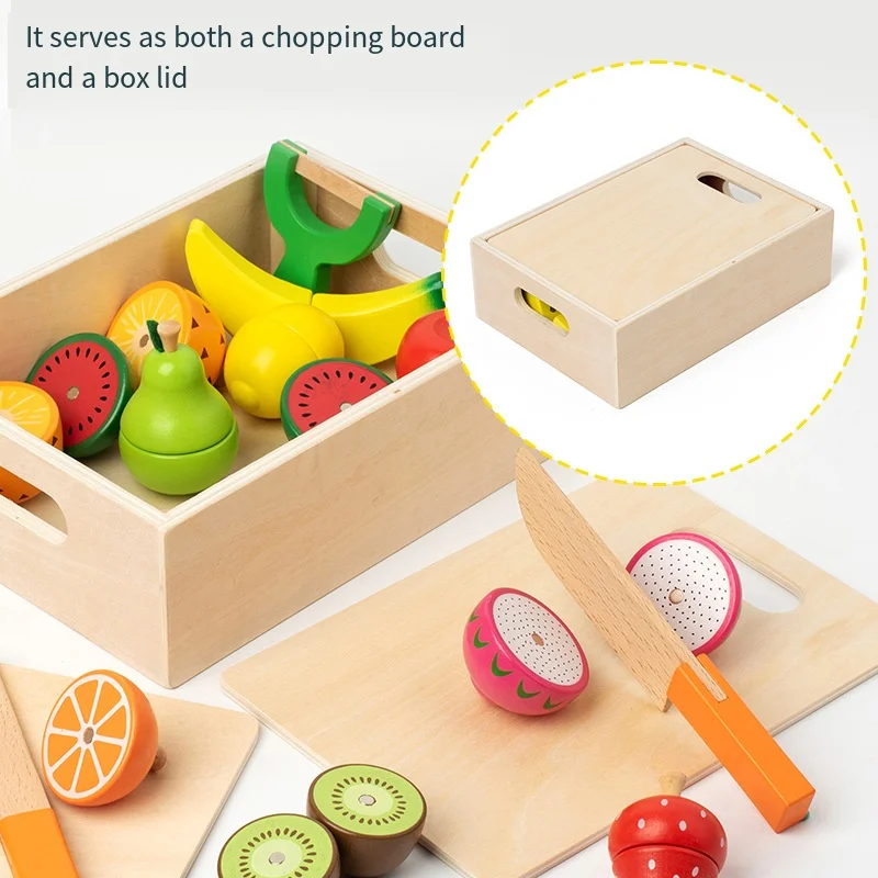 Jouet magnétique pour fruits et légumes pour tout-petits, ensemble de jeu de coupe en bois pour la cuisine préscolaire