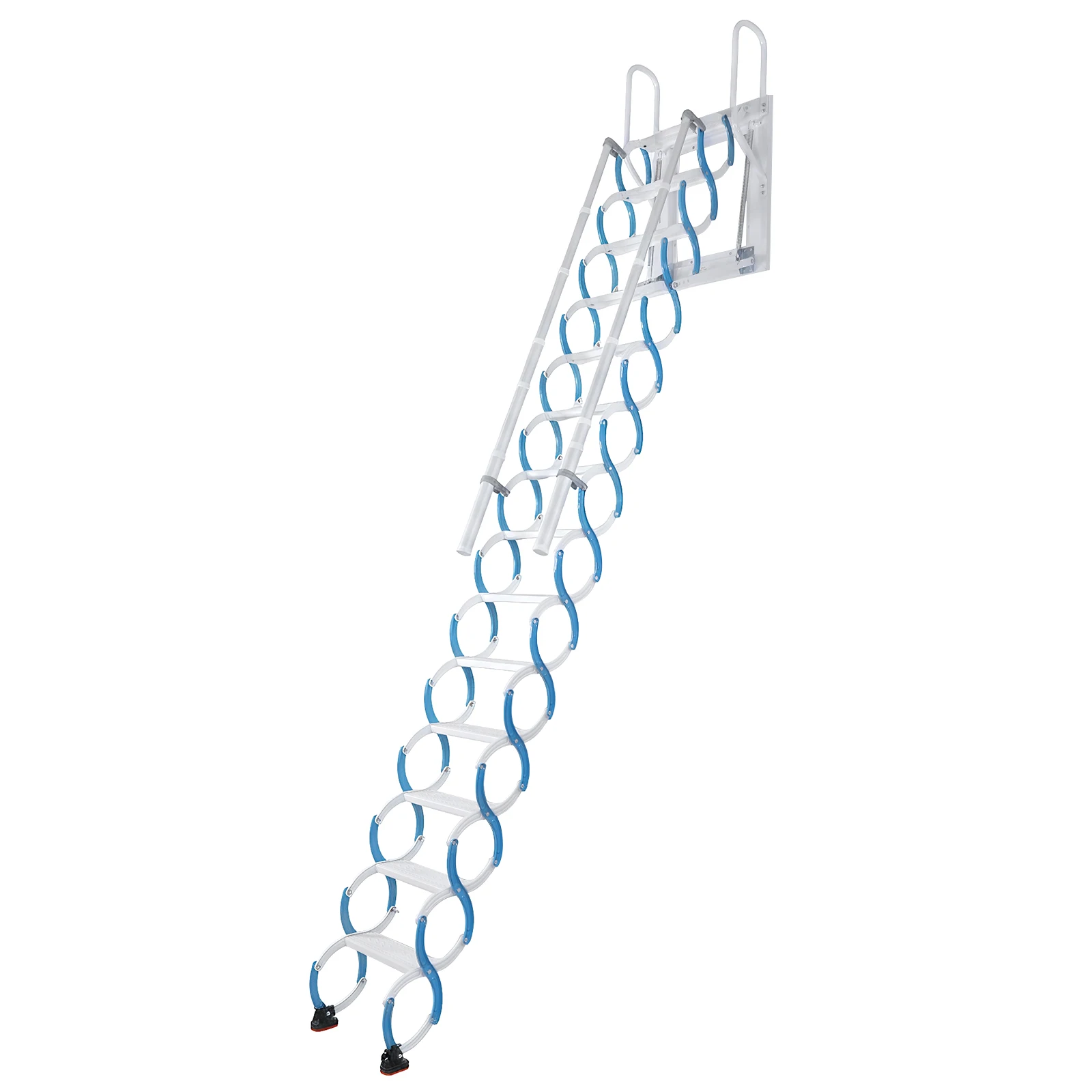 

Ceiling Mount Attic Ladder Pull Down Access Ladder Manganese Steel Applicable Height 12.46in Suitable for Garages Roofs Basement