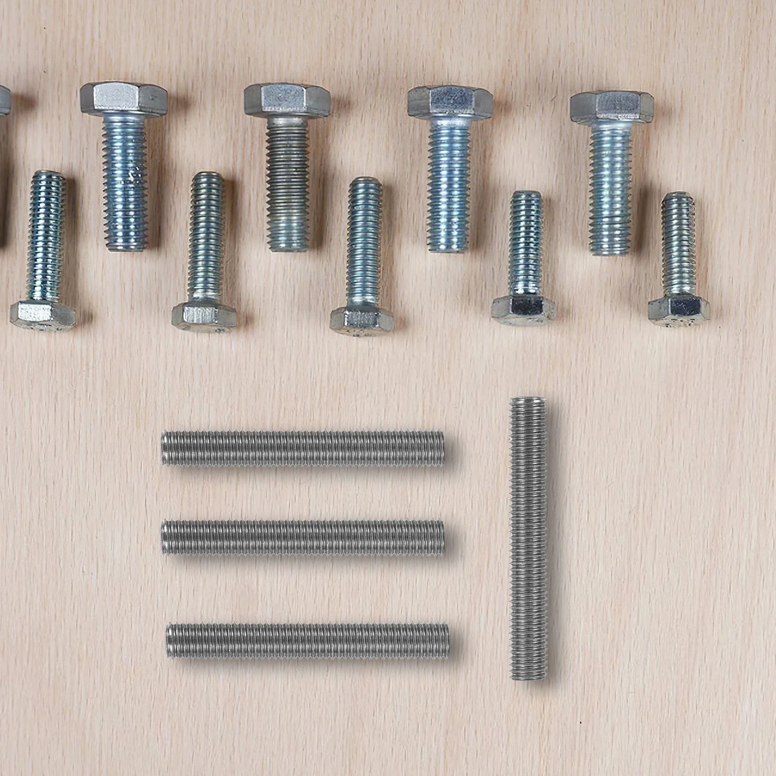 

4pcs Stainless Steel Rods Full Threaded Bolt Corrosion Resistant Home Renovation Machinery Assembly Threaded Fasteners
