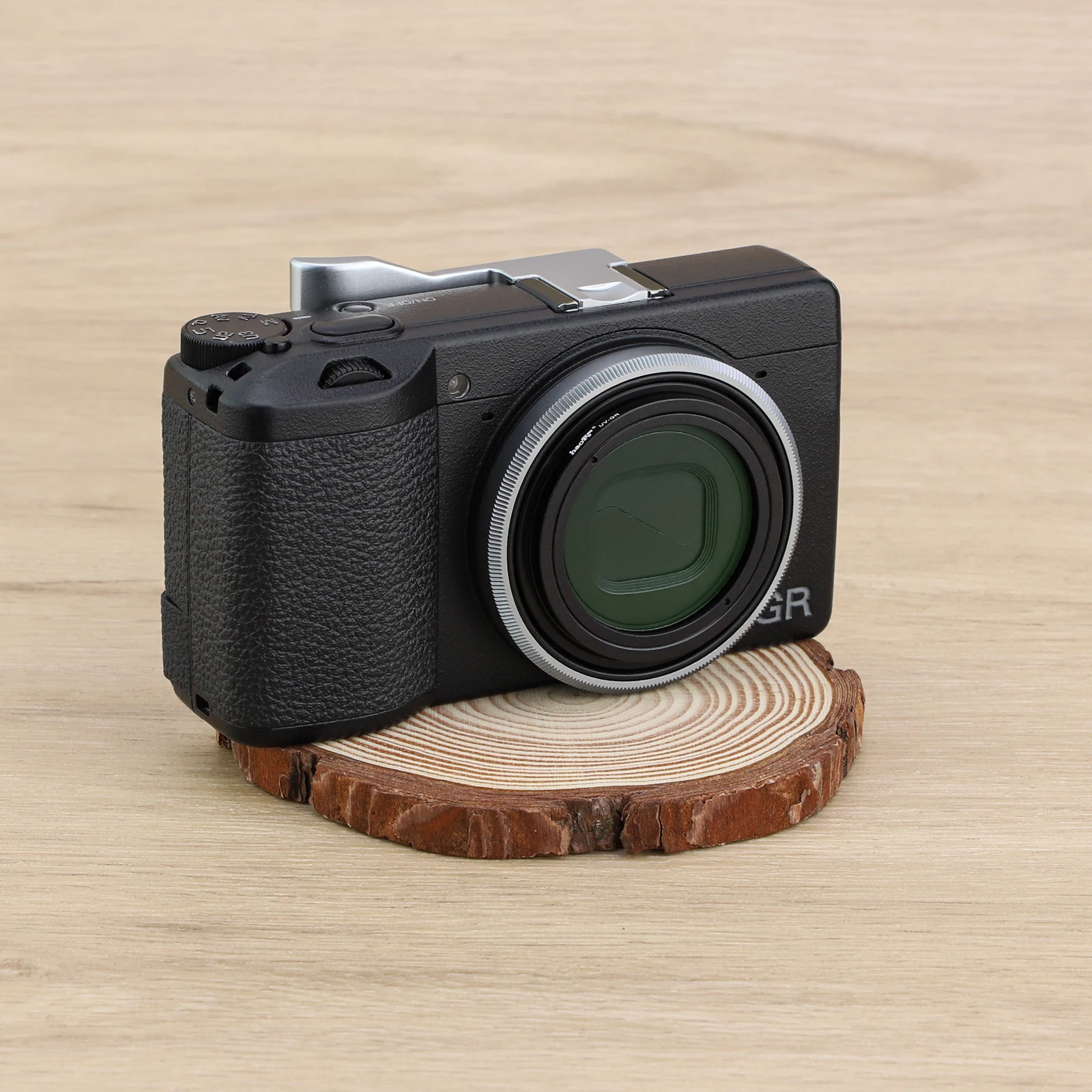 Haoge RRC-GR3XT الفضة رمادي معدن تزيين حلقة لريكو GR3X/GRIIIX ملحقات الكاميرا يحل محل GN-2