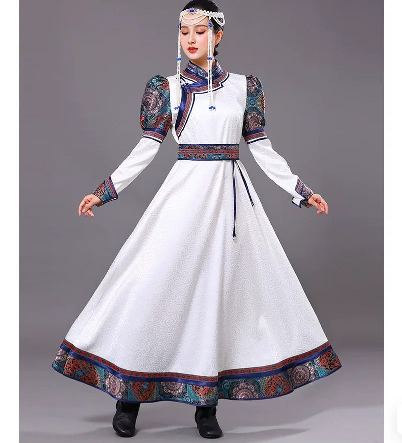 New Mongolian Element Dance Performance Dress for Women's Grand Swing Dress