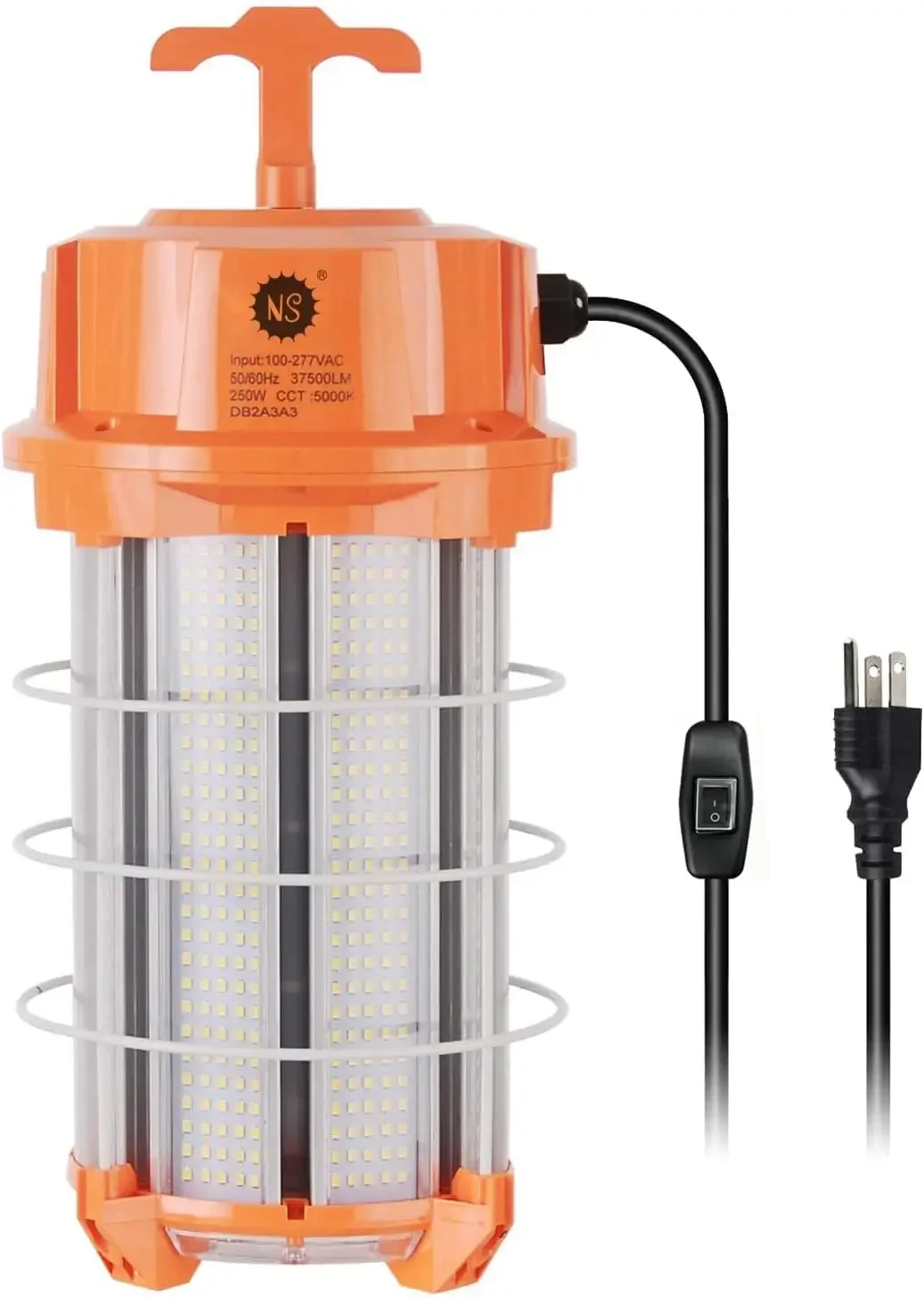 250W LED Temporary Work Light 37,500 Lumens Construction Lights 5000K Portable Linkable IP65 High Lumen Super Bright Durable Job