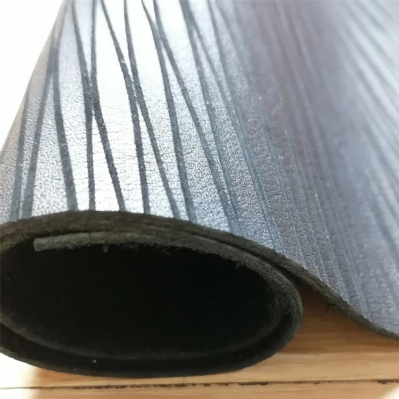 1.6mm Thickened Black Engraved Cowhide. Top-Grain Leather. Genuine Leather Fabric. DIY A Mat By Hand. Full Sheet Cutting