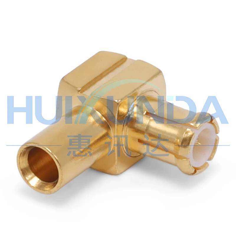 MCX-JWB2 MCX male elbow welding RG405/670-086 semi-steel semi-flexible-2 semi-steel cable connector