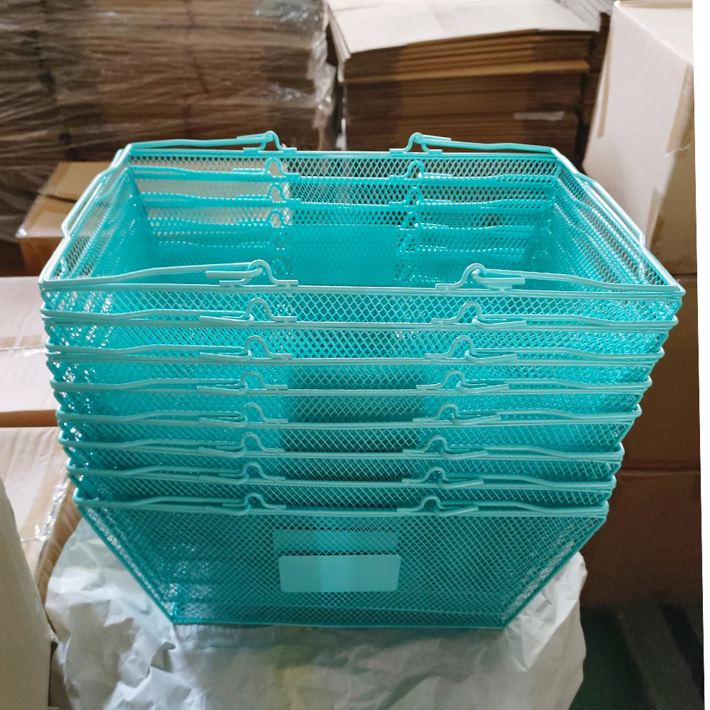 Cosmetics Shopping Basket Store Supermarket Gift Basket Laundry Toys Screen Metal Shopping Basket