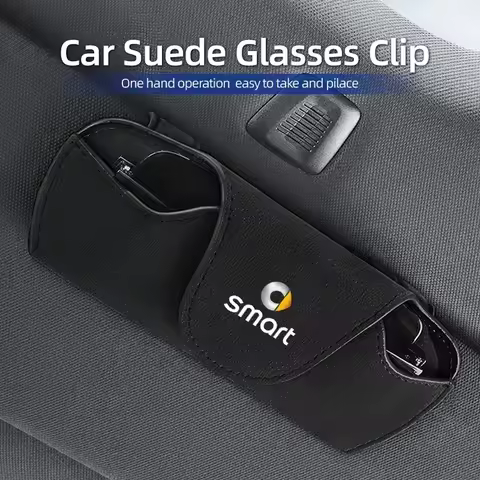 Car Sun Visor Glasses Box Sunglasses Holder Storage Case For Smart Fortwo 451 450 453 Forfour EQ Cabrio Crossblade ROADSTER