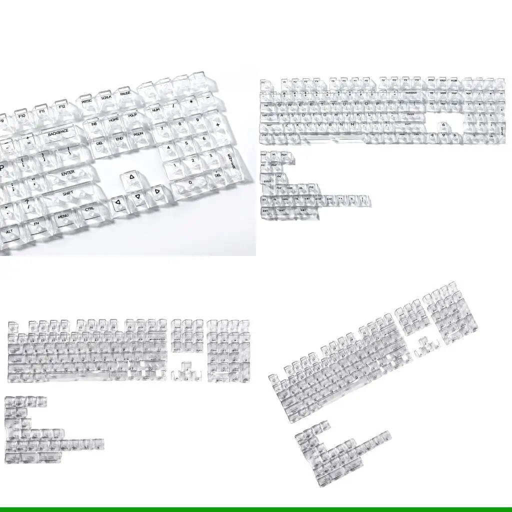 

U55C 132Key 10 мм Профильные прозрачные колпачки для клавиш с боковой/верхней печатью для цветного освещения