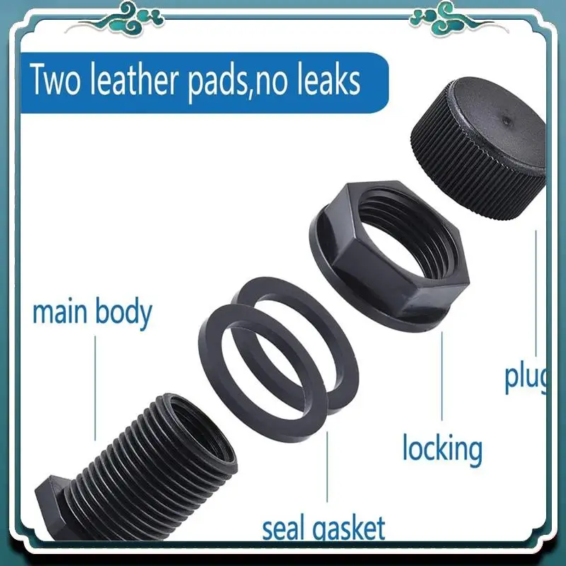 

Premium 10Pack Garden Hose Bulkhead Fitting With Plug, Dual 1/2Inch Female NPT X 3/4Inch Male GHT Bulkhead Tank Fitting