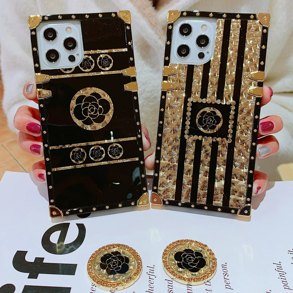 Luxury Glitter Cover Retro Case for iphone 16 PRO MAX 16 Plus Diamond Rose Flower Case for iphone 15 PRO MAX 11 12 13 14 PRO MAX