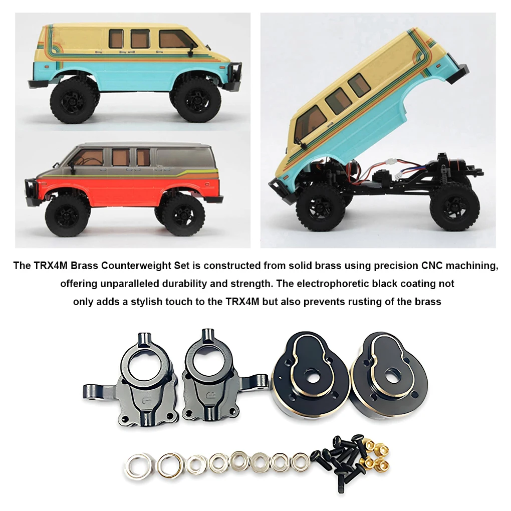 

RCGOFOLLOW 1/18 Brass Heavy Duty Counterweight RC Upgrade Part Rc Counterweight For HOBBYPLUS 1810178 RC Car Part