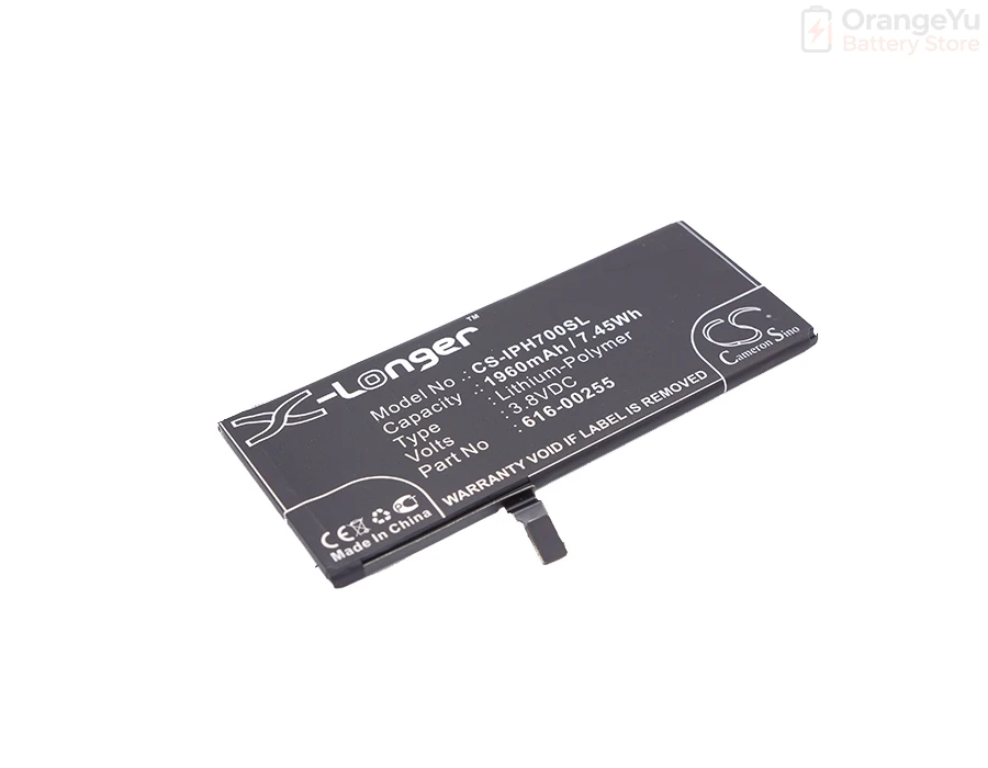 Replacement 1960mAh/2200mAh Battery 616-00255 for Apple A1660  A1778  A1779  A1780  iPhone 7  iPhone 7 4.7