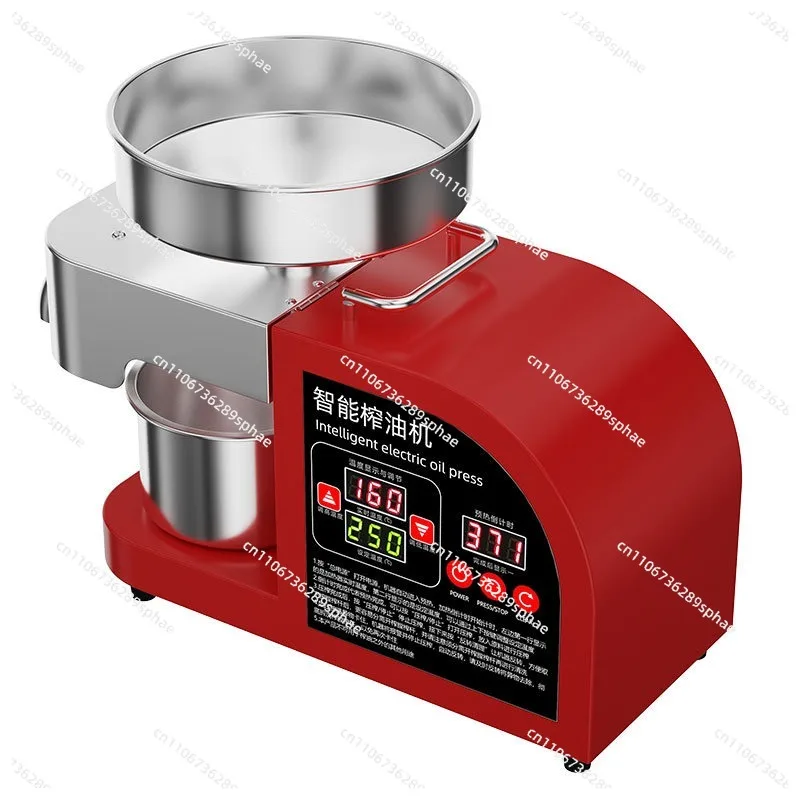 Household oil press red 800 watts high power capacity 3-6 kg cross-border foreign trade oil press