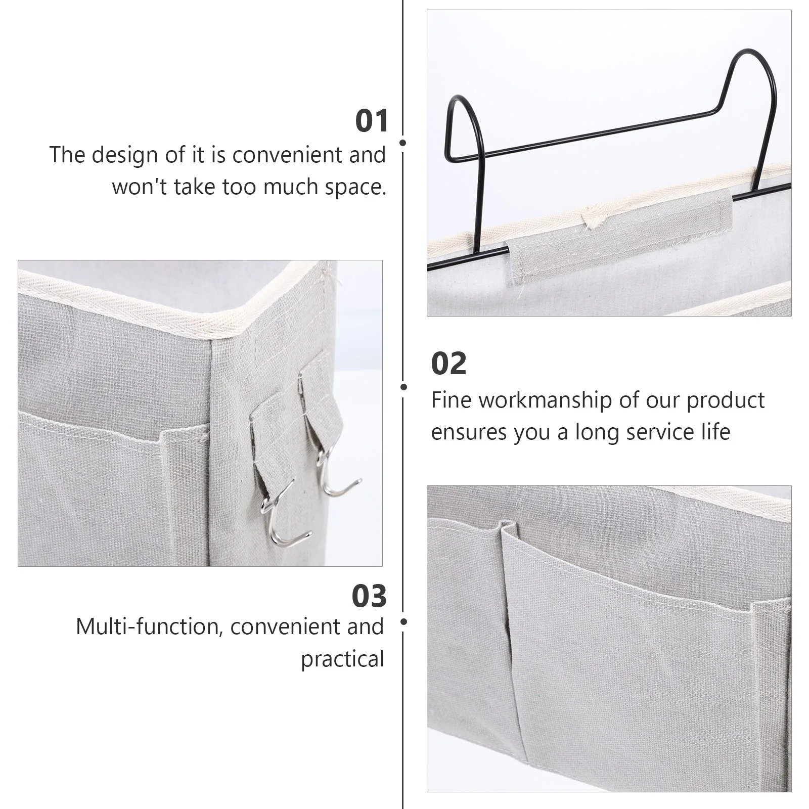

Hanging Bedside Storage Pouch Organizer Polyester Dorm Room Bedroom Kitchen Bathroom Sundries Holder Container Tool Supply