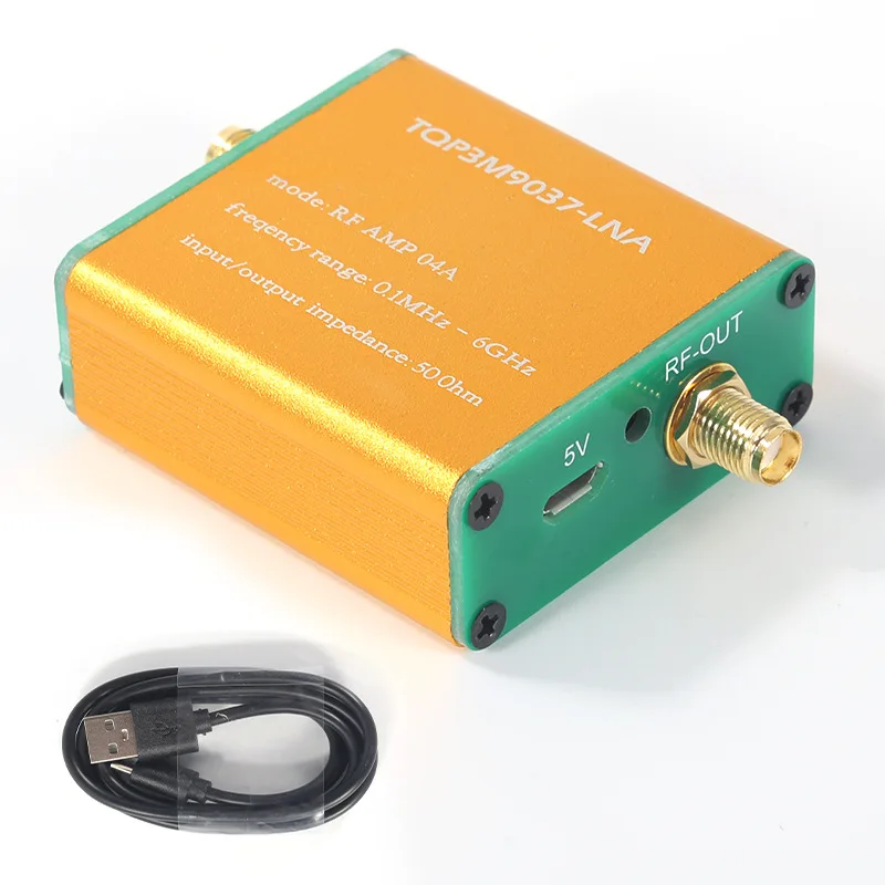 

Radio Signal Enhancer Liquid Gold Signal 100k-6GHz Full Band Low Noise Radio Amplifier High Input Power Robustness 50Ω in/output