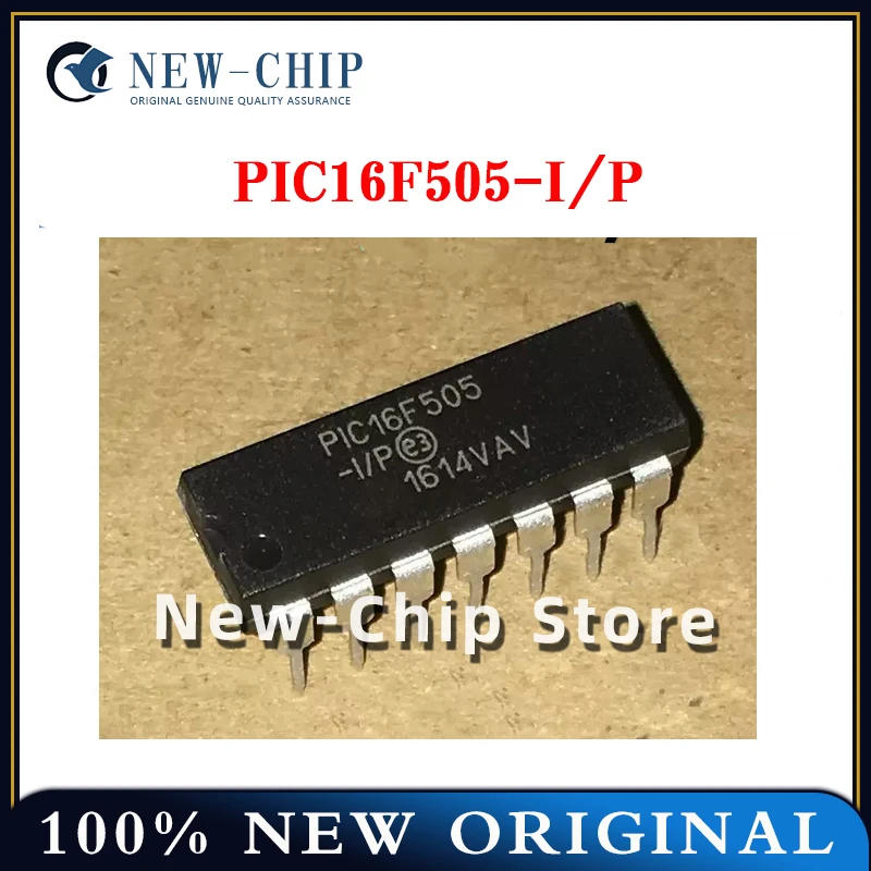 5PCS-100PCS/LOT  PIC16F505-I/P   DIP14  Microcontroller chip   New Original  16F505-I/P