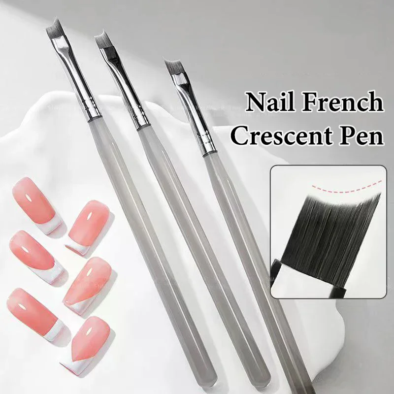 1 Uds. Pinceles para decoración de uñas a cuadros franceses, bolígrafo de dibujo con patrón de rejilla para bricolaje, suministros de pintura de extensión de Gel UV