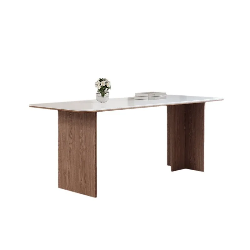 

wind tunnel slate dining table and chair combination household small apartment solid wood dining table black walnut rectangle
