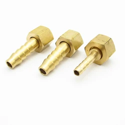 Adaptador de conector de acoplador de manguera de latón, rosca hembra métrica, lengüeta de manguera x M10, M12, M14, M16, 6mm, 8mm, 10mm