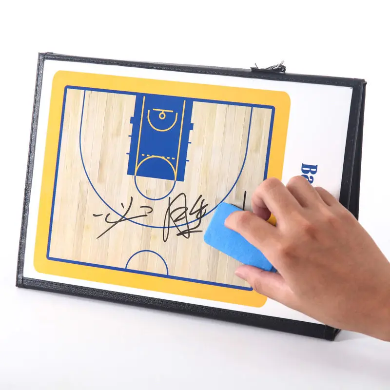 Portable Basketball Tactical Board Coach Instruction Book Basketball Teaching Coach Book Folding Magnetic Erasable Tactical Book