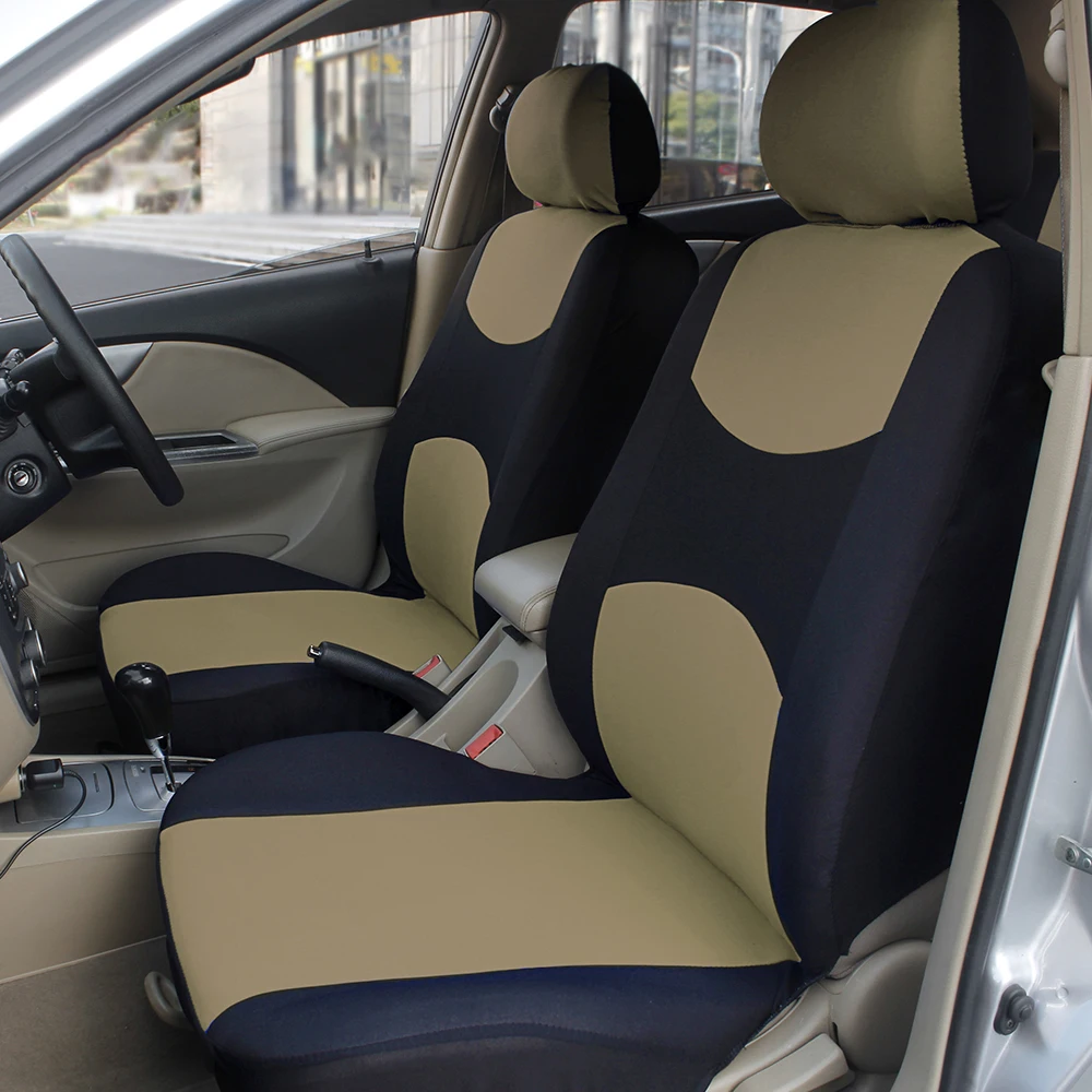AUTO HIGH Universal Auto Seat Covers For Car Truck SUV Van 2 Seater Front Protector Front Pair Polyester