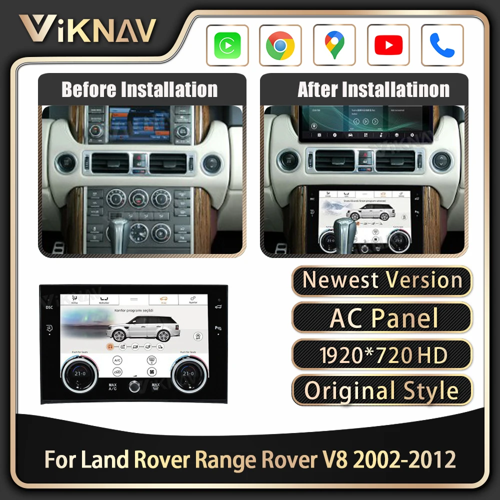 Viknav 10.4 Inch Air Condition Board For Land Rover Range Rover V8 2002-2012Air Condition Board Climate Control