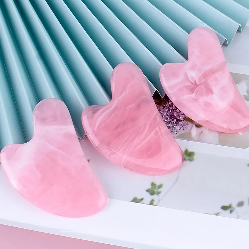 Żywica Gua Sha skrobanie skrobak do masażu masażer do twarzy akupunktura Guasha Board Massager do narzędzia do twarzy