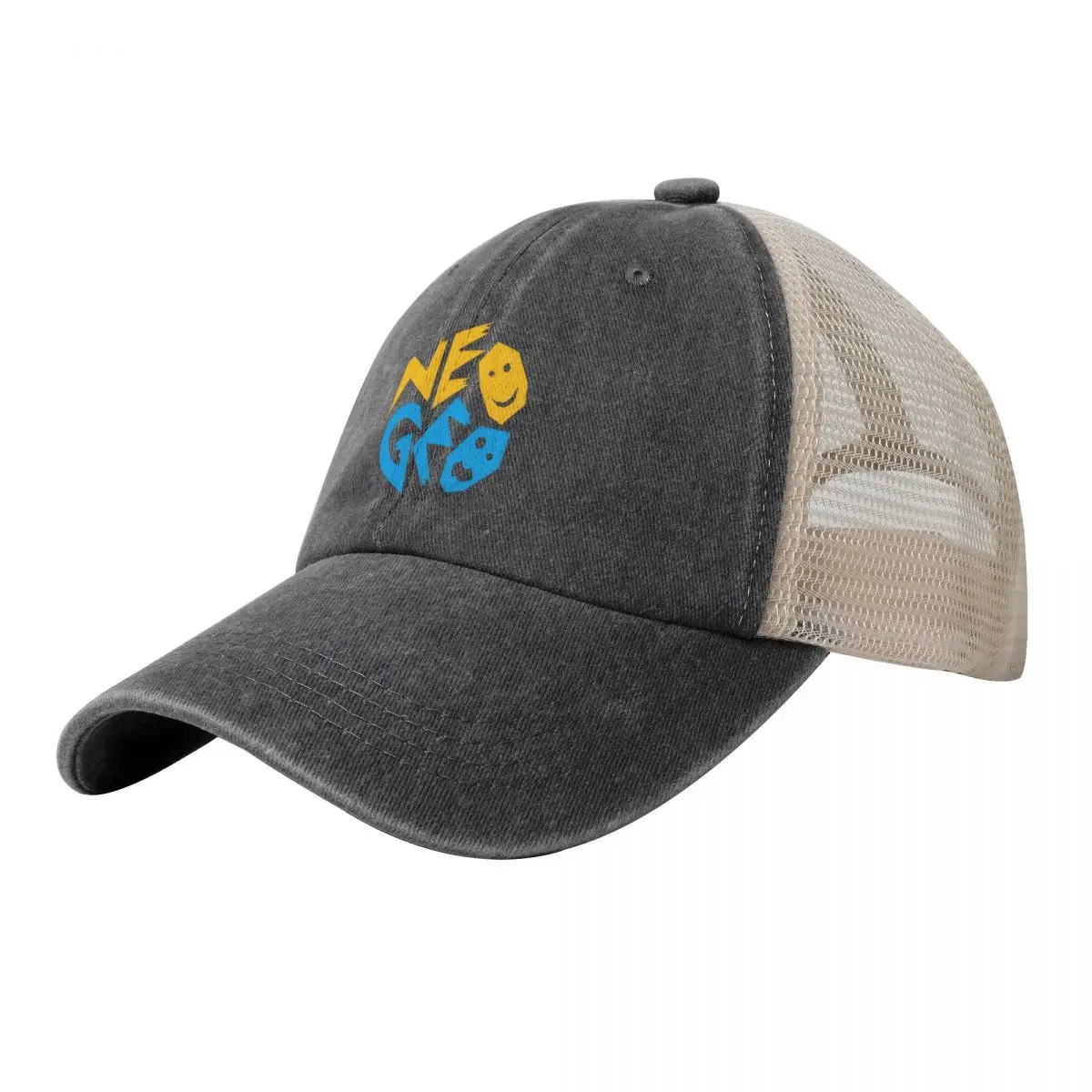 

Fashion Unisex Retro Neo Geo Retro 90s Cowboy Mesh Baseball Cap