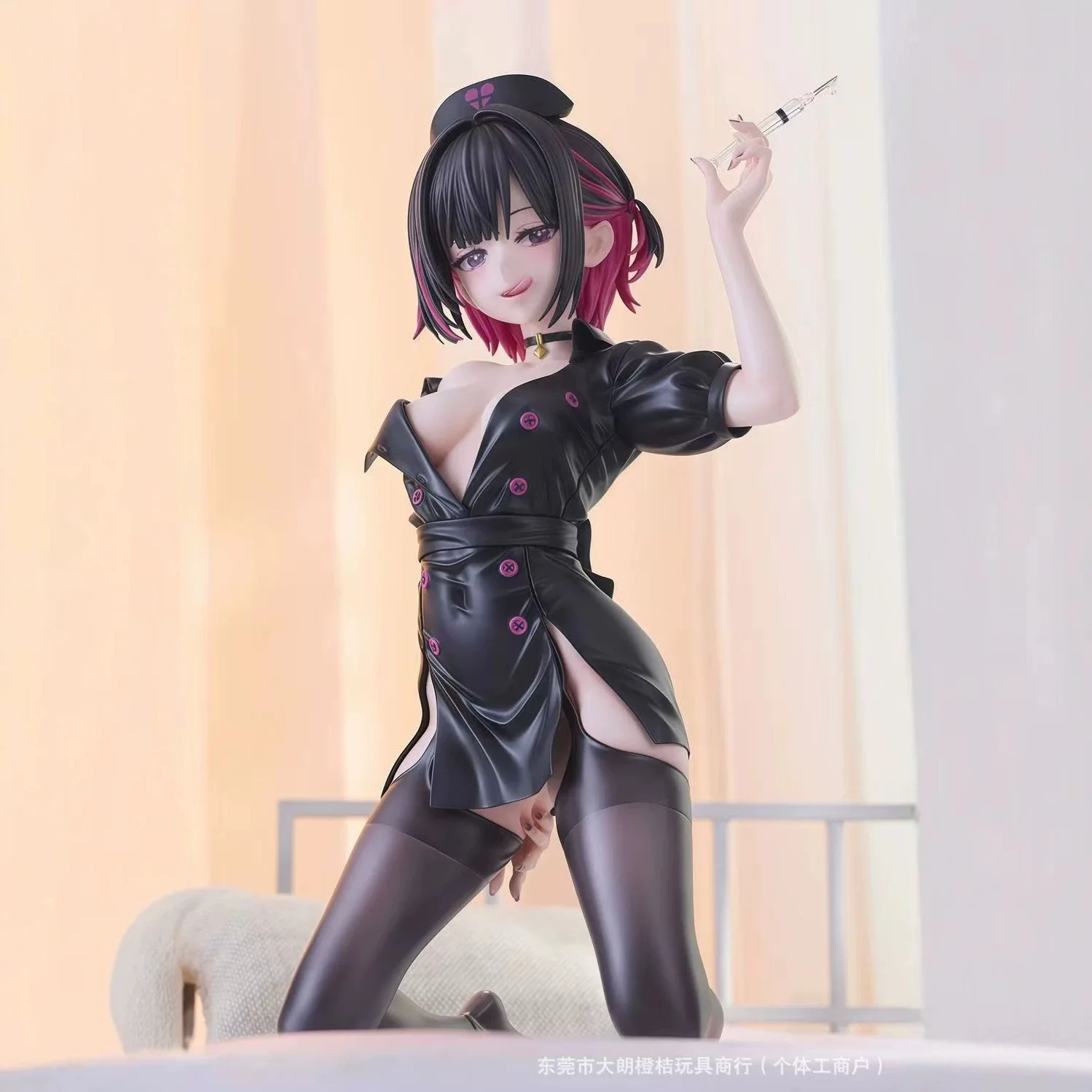 Anime Figure Shirakawa Ren Nurse Girl Short Hair Kneeling Pose Collectible Model Desktop Decoration Display Toy For Anime Fans