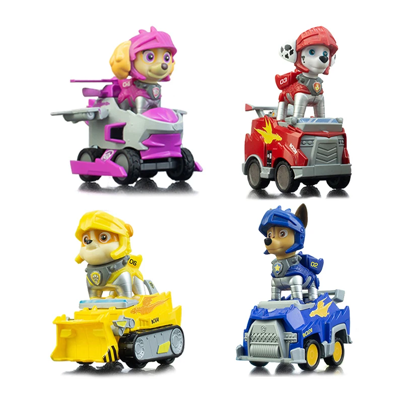 Paw Patrol Rescue Knight Return Car Building Block Chase Skye Psi Puppy Patrol Patrulha Canina Action Figure Children's Gift Toy