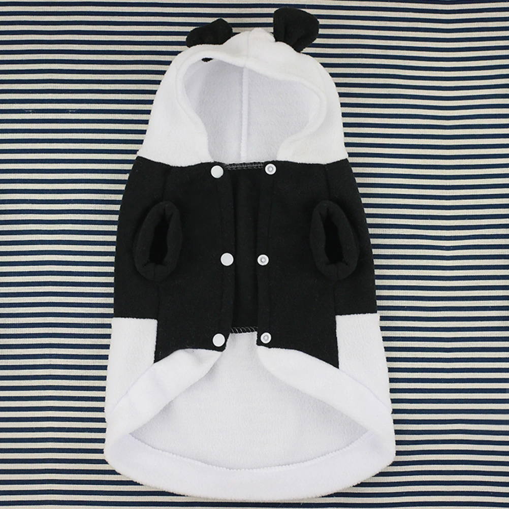 

1pc Panda Pet Costume For Dogs Autumn Winter Warm Puppy Clothes Stylish Comfortable Polyester Panda Outfit
