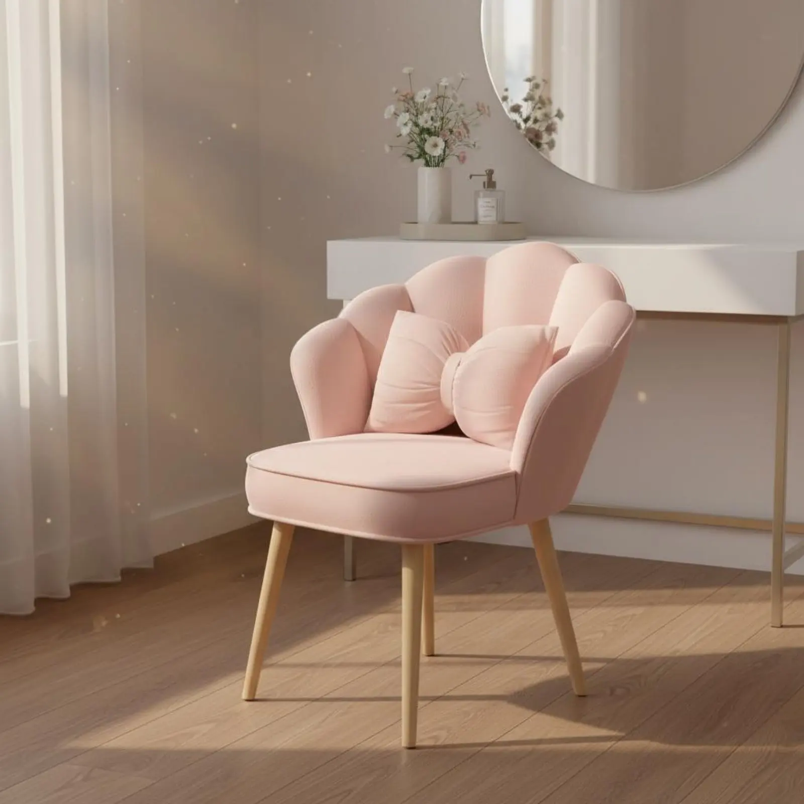 Silla de tocador giratoria con tapicería suave para gatos y perros - imagen 5