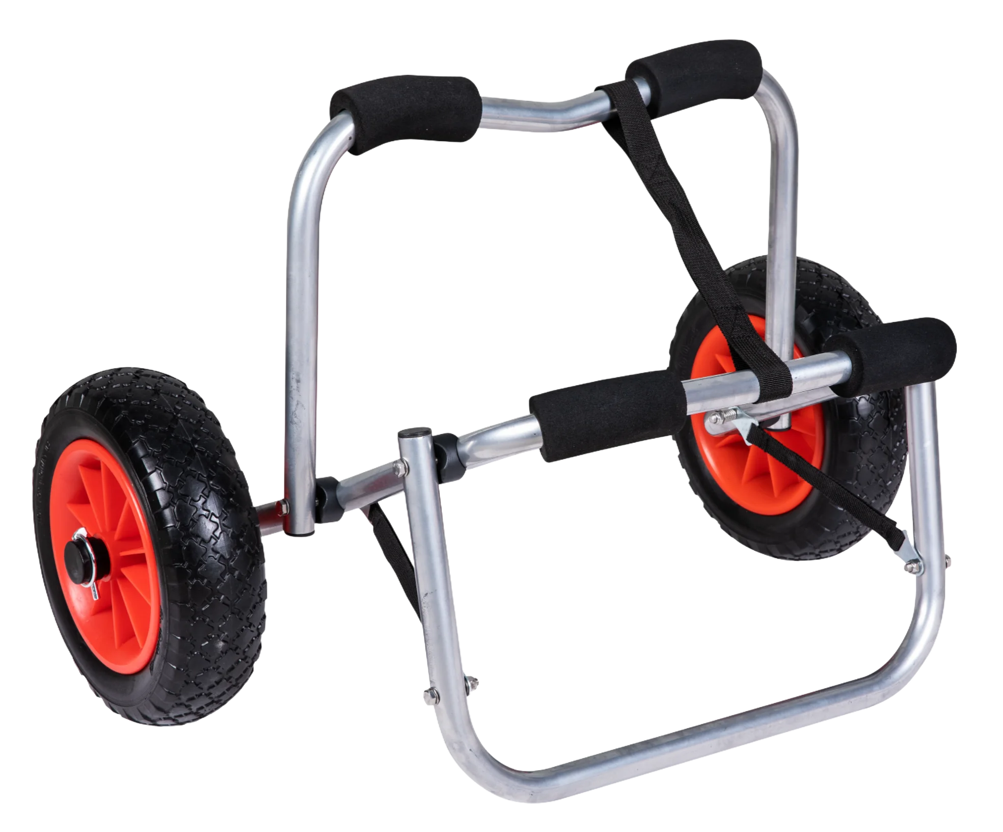Aluminum Kayak Cart Dolly with Durable Wear Resistant Wheels Single Kayak Capacity Fishing Boat Trolley for Outdoor Transport