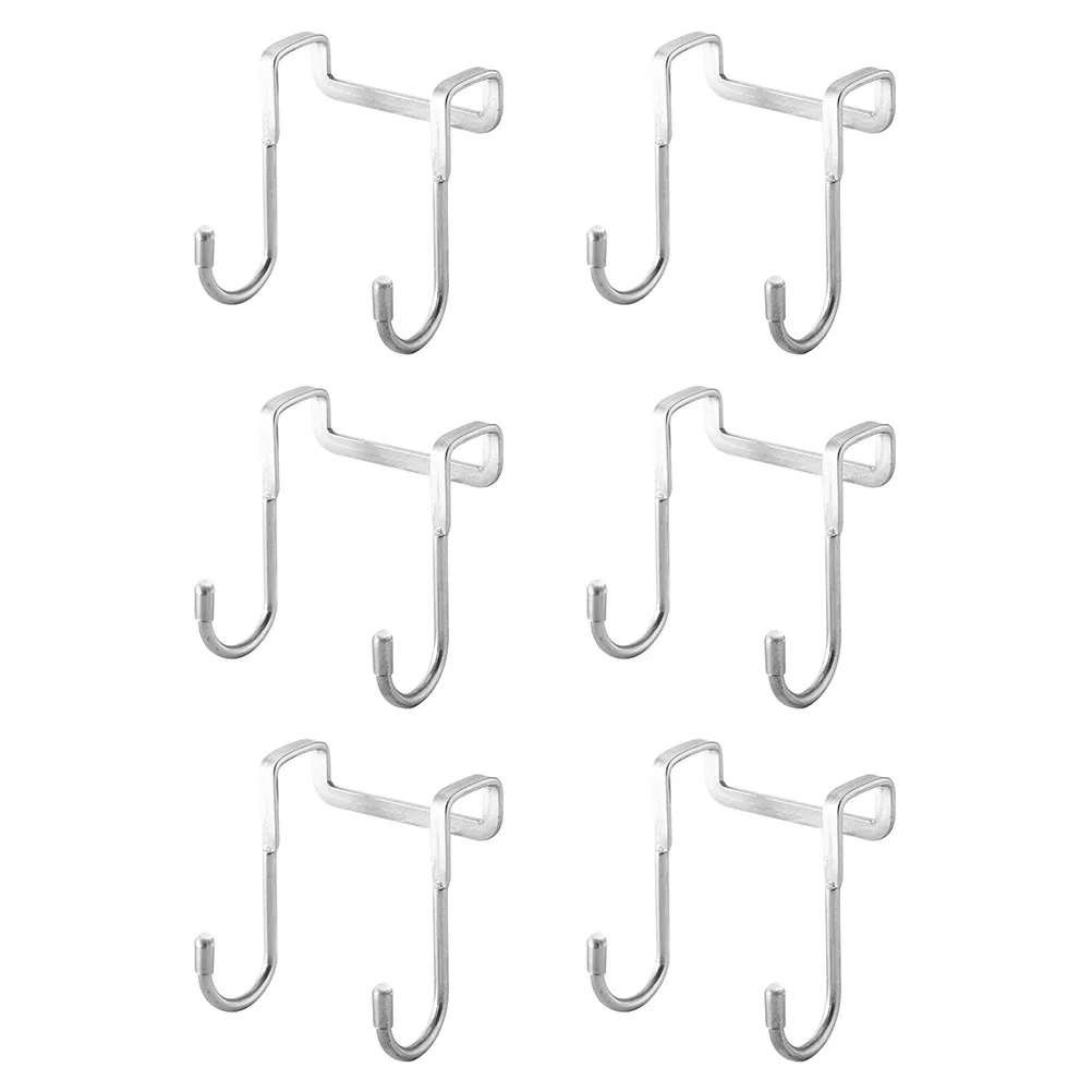 

Over The Door Hooks Hanger Silver S Shaped Space Saving No Drill Installation Utility Hooks For Homeowners Office Users