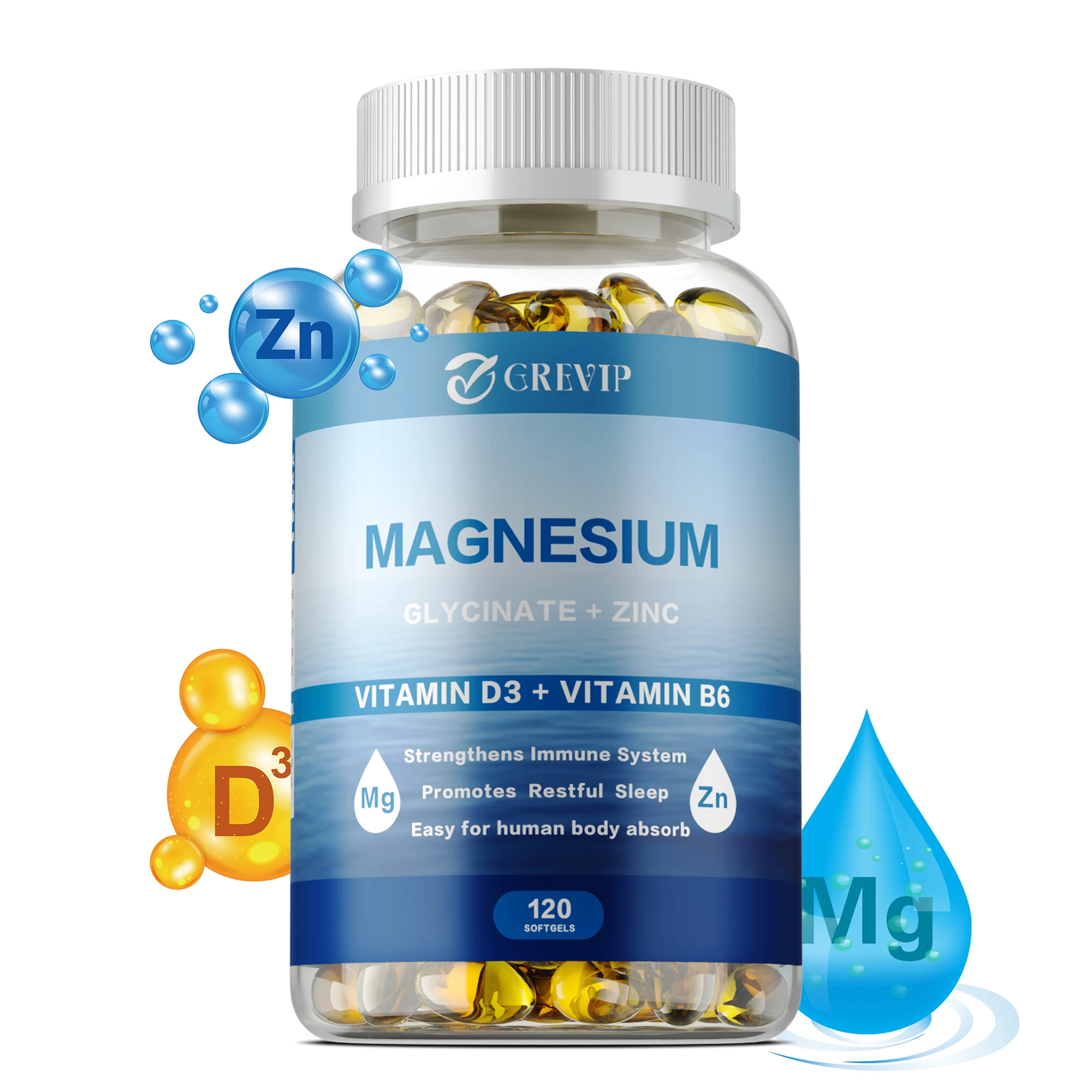 

Magnesium Glycinate - High Absorption, Support Muscle, Nerve, Joint and Heart Health, Enhances Memory, Improves Sleep Quality